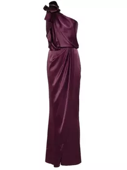 Атласное платье макси Gemy Maalouf, фиолетовый