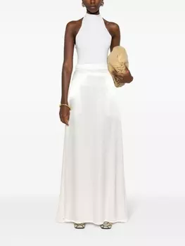 Атласное платье макси Jil Sander, бежевый