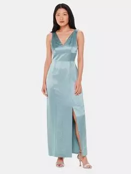 Атласное платье макси от шарлотты Whistles, цвет Sage Green
