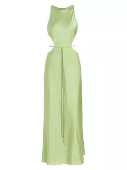 Атласное платье макси с вырезами Lune Alexis