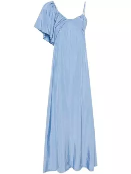 Атласное платье макси Tela, синий