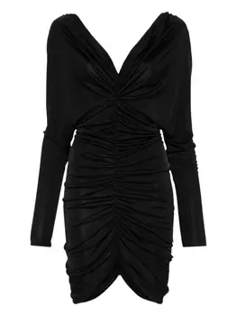 Атласное платье миди Atlein, черный