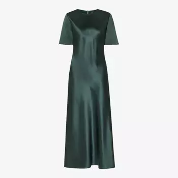 Атласное платье миди Avery Twist-Design Whistles, зеленый