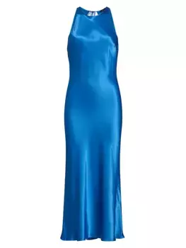 Атласное платье миди без рукавов Solene Rails, цвет cobalt