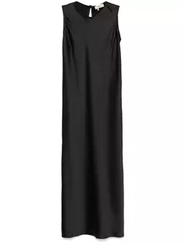 Атласное платье миди Herno, черный