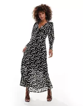 Атласное платье миди однотонного цвета French Connection Diandra