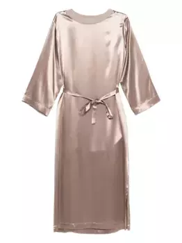 Атласное платье миди Peserico, нейтральный