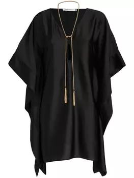 Атласное платье миди SIMONA CORSELLINI, черный