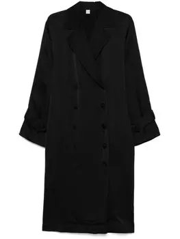 Атласное платье миди TOTEME, черный