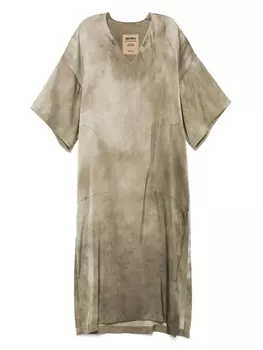 Атласное платье миди Uma Wang, коричневый