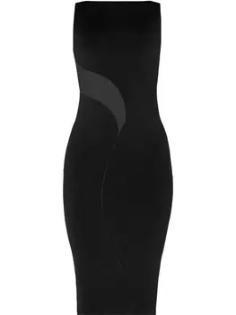 Атласное платье миди Wolford, черный