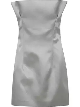 Атласное платье мини Philosophy Di Lorenzo Serafini, серый