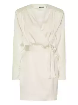 Атласное платье мини ROTATE BIRGER CHRISTENSEN, белый