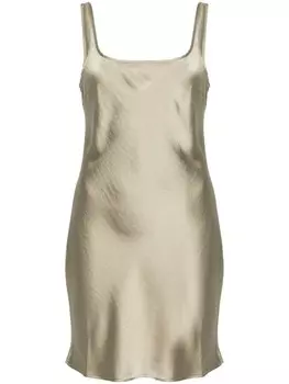 Атласное платье мини Seasunna SAMSOE SAMSOE, зеленый