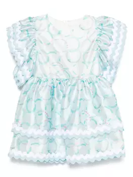 Атласное платье Miss Grant Kids, синий