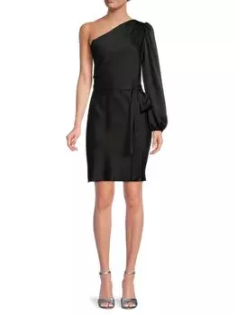 Атласное платье на одно плечо Renee C. Black