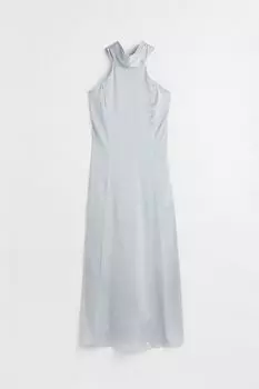 Атласное платье на свадьбу H&amp;M, светло-серый