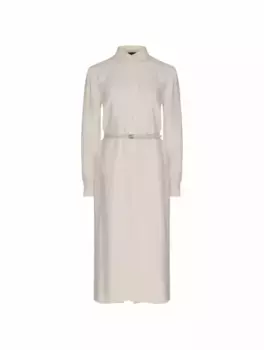 Атласное платье-рубашка Gucci, белый