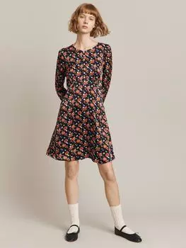 Атласное платье с цветочным принтом Ghost Emmy, Красный/Мульти