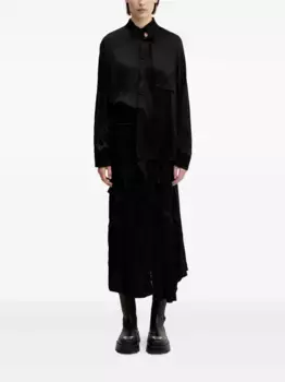 Атласное платье с оборками Ottolinger, черный