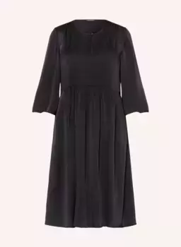 Атласное платье с рукавами 3/4 Luisa Cerano, черный