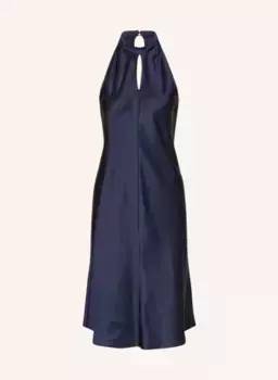 Атласное платье с вырезом Luisa Cerano, синий
