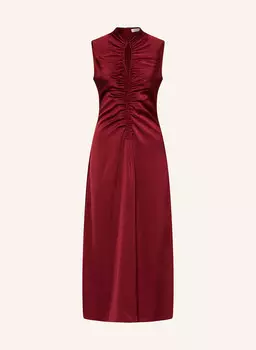 Атласное платье с вырезом Sandro, красный