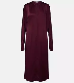 Атласное платье с вырезом Stella McCartney, Bordeaux