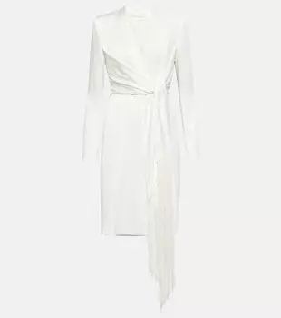 Атласное платье с запахом Bridal Maura MAX MARA, белый