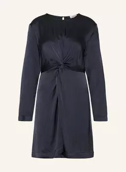 Атласное платье с запахом Ottod'Ame, синий