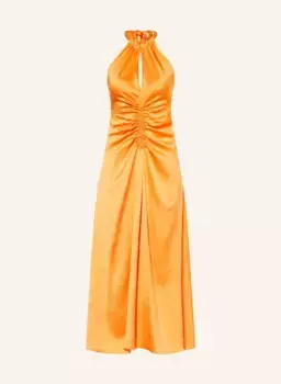 Атласное платье Sandro, оранжевый