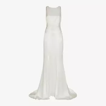 Атласное свадебное платье Lina с низкой спинкой Whistles, слоновая кость