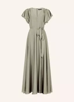 Атласное вечернее платье Swing, зеленый