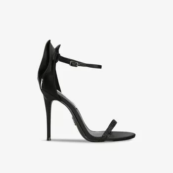 Атласные босоножки bellarosa на каблуке с бантом Steve Madden, черный