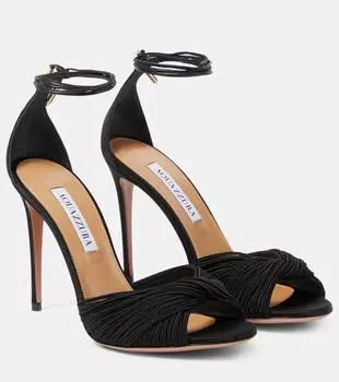 Атласные босоножки bellini beauty 105 Aquazzura, черный