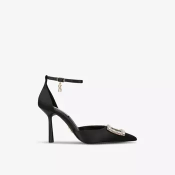 Атласные босоножки на каблуке Accession Steve Madden, черный