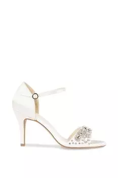Атласные босоножки на высоком каблуке 'Eliana' с ремешком на щиколотке Paradox London, белый