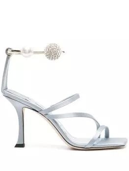 Атласные босоножки Otillia 90 Jimmy Choo, синий