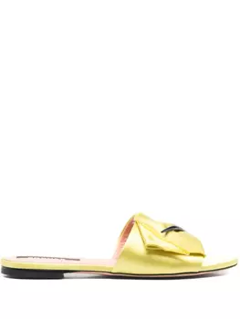 Атласные босоножки Rochas, желтый