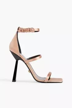 Атласные босоножки VERSACE, античная роза