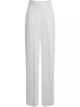 Атласные брюки Alberta Ferretti, белый