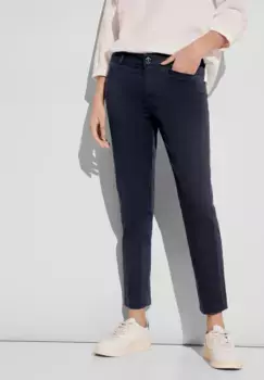 Атласные брюки-чиносы STREET ONE, синий