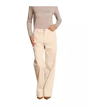 Атласные брюки чиносы свободного кроя Mason'S, бежевый