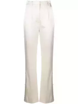 Атласные брюки Felina Nanushka, нейтральный