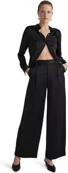 Атласные брюки Харлоу Madewell, цвет True Black