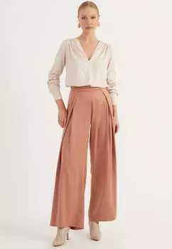 Атласные брюки Herita, коричневый