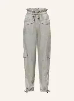 Атласные брюки-карго Ganni, серый