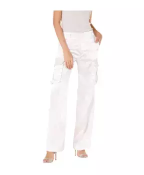 Атласные брюки карго прямого кроя Mason'S, белый