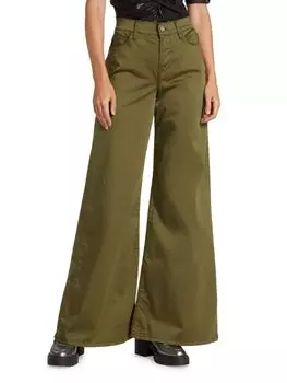 Атласные брюки Le Palazzo Frame, цвет Surplus