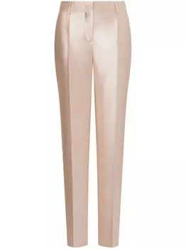 Атласные брюки Mikado Alberta Ferretti, нейтральный цвет